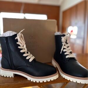 Black Vegan Leather Boots